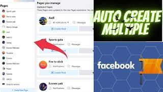 How to Create Auto Multiple FB pages in 1 click| #facebook #facebookpage #facebookpost @Aaditricks