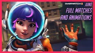 Overwatch 2 - Juno Gameplay | Full Matches & Animations (Hero Trial)