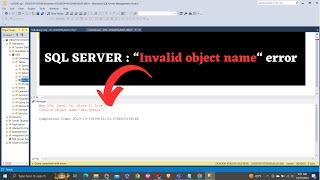SQL Server : "Invalid object name" ERROR