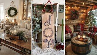 Charming Countryside Christmas Living Room Decor Ideas