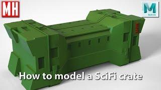 Maya 2018 tutorial : How to model a SCI FI case