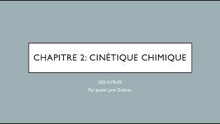 Chimie des solutions 2.1 Vitesse de réaction