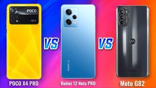 Top Budget Gaming  Phone POCO X4 PRO vs  Redmi Note 12 PRO+ vs  Moto G82 Full Comparison