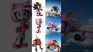 shadow the hedgehog Transform Into Cool aircraft #aircraft #airplane #amyrose #cartoons