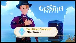 Genshin Impact 2 8 New World Quest Film Notes Guide