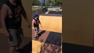 TESLA yells at skateboarder DO A KICKFLIP !!!!