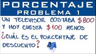 Porcentaje problemas de aplicación | Ejemplo 1