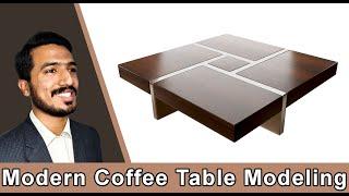 3ds max modern coffee table modeling - easy modeling (Urdu/Hindi)