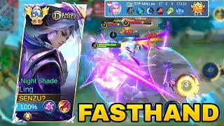 LING FASTHAND ( HIGH IQ ) PERFECT ROTATION LING IN HIGH RANK - Top Global Ling Mobile Legends