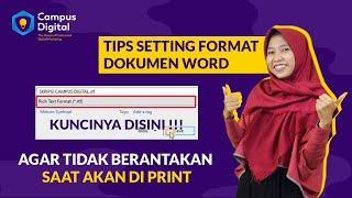 CARA MENCETAK/PRINT DOKUMEN WORD AGAR TIDAK BERANTAKAN