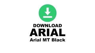 How to install Arial Font Download ttf - Arial MT Black Font | Arial Font Style