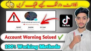 TikTok Account Warning | TikTok Account Warning Problem Solved  | 100% Solution