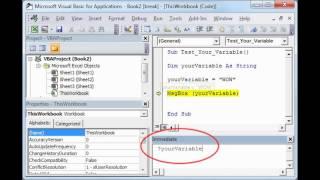 Check and Change VBA Variables Using The Immediate Window - EXCEL