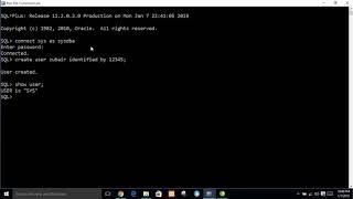 How to create User in Database Using SQL Command Line