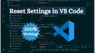 How to Reset Settings in Visual Studio Code for MacOS or Windows || Format Your Visual Studio Code