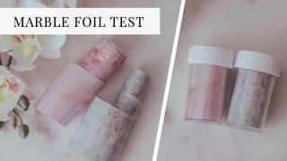 Is it the easiest way to make a marble nail art?   Marble Foil test