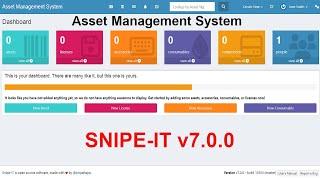 SNIPE-IT v7.0.0 Asset management system || Download & Install on localhost using xampp in windows