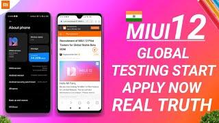 MIUI 12 GLOBAL STABLE TESTING START | GET OTA UPDATE FIRST | MIUI 12 GLOBAL TESTING APPLY NOW