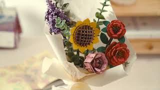 Деревянный конструктор Букет цветов Robotime Wooden Flower Bouquet