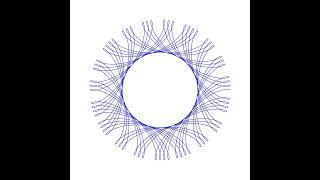 Animation of Spirograph with Fixed Pen Hole and  Fixed Inner Radius