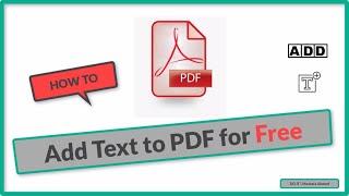 How to Add Text to PDF File For Free