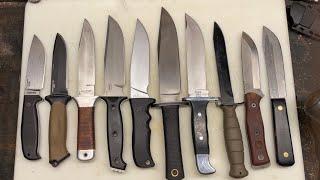 My medium fixed blade knife collection