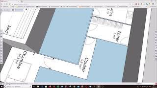Sketchup online modéliser une maison étape 1