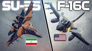 American F-16C Viper Vs Iranian Su-35 Flanker-E + F-14A Tomcat | Digital Combat Simulator | DCS |