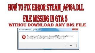 fix error  steam_api64.dll file missing from your computer