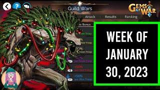 Gems of War - Guild Wars GREEN Attack for the Week of January 30, 2023