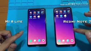 Redmi note 7 vs MI 8 lite speed test & test camera