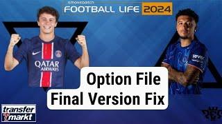 PES 2021 SP Football Life 2024 Option File Final Version Fix