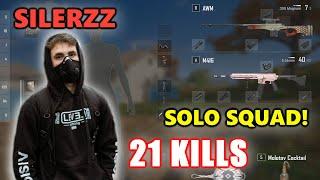 SILERZZ - 21 KILLS - M416 + AWM - SOLO SQUAD! - PUBG