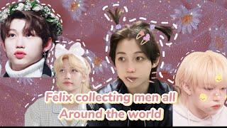 Felix collecting men all around the world  #kpop #skz #felix