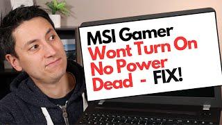 MSI Laptop Computer - Dead / No Power / Wont Turn On Fix