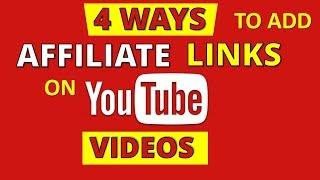 Affiliate Links on YouTube  How to Put Affiliate links on YouTube Videos