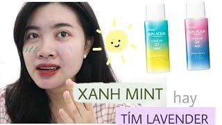 REVIEW 2 MÀU Sunplay Skinaqua Tone Up UV Milk | By Thư