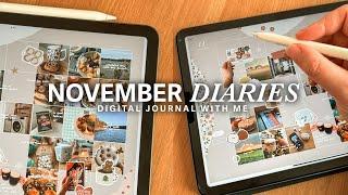 iPad Journal with me, November Digital Journal on Goodnotes 6, Monthly recap, November highlights