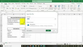 Building a Binomial Distribution Calculator in Excel