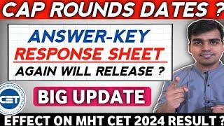 MHT CET 2024 Answer Key - Response Sheet Will Again Release ?BIG UPDATE | CAP Rounds Dates