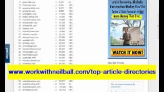 Top 100 Article Directories Sorted By Page Rank - Dofollow High PR Websites