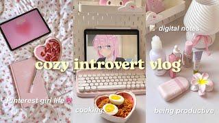 cozy introvert vlogbeing productive, cooking, huge haul, how I take digital notes  ft. Scrintal