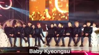 161119 EXO reaction to BTS Blood Sweat & Fire @MMA