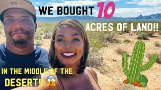 COUPLE BUYS 10 ACRES OF DESERT LAND! BUILDING A SHED TO HOUSE!