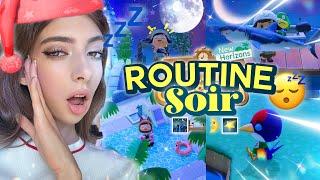 MON INCROYABLE ROUTINE DU SOIR  dans ANIMAL CROSSING NEW HORIZONS ! *Let’s play 1H*