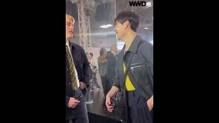 BANG CHAN and NICHOLAS GALITZINE #bangchan #milan #fashionweek #straykids #fendi #nicholasgalitzine