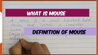 what is mouse || Definition of mouse || computer