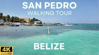 San Pedro, Belize Walking Tour 4K. Lets Walk The Island 2024
