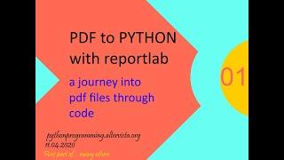 Reportlab 1: pdf and python