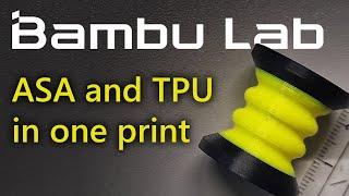 How to multi material print ASA and TPU in one part on Bambu Lab 3D printers